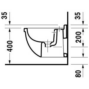 Биде подвесное Duravit Starck 3 compact 36х47 см (2231150000) в Москвe