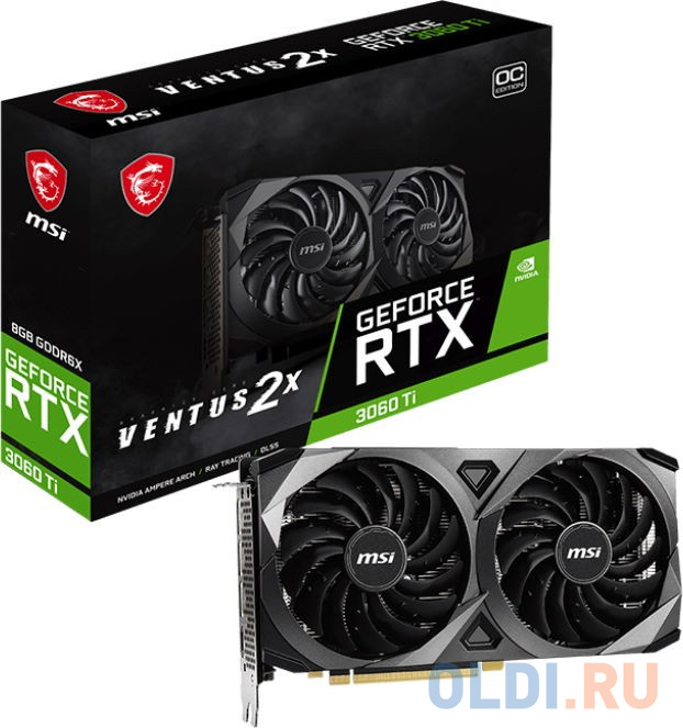 Видеокарта MSI nVidia GeForce RTX 3060 Ti VENTUS 2X 8GD6X OC 8192Mb