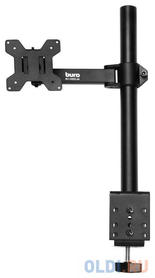 Кронштейн для мониторов ЖК Buro BU-M051-M черный 17"-32" макс.8кг крепление к столешнице поворот и наклон в Москвe