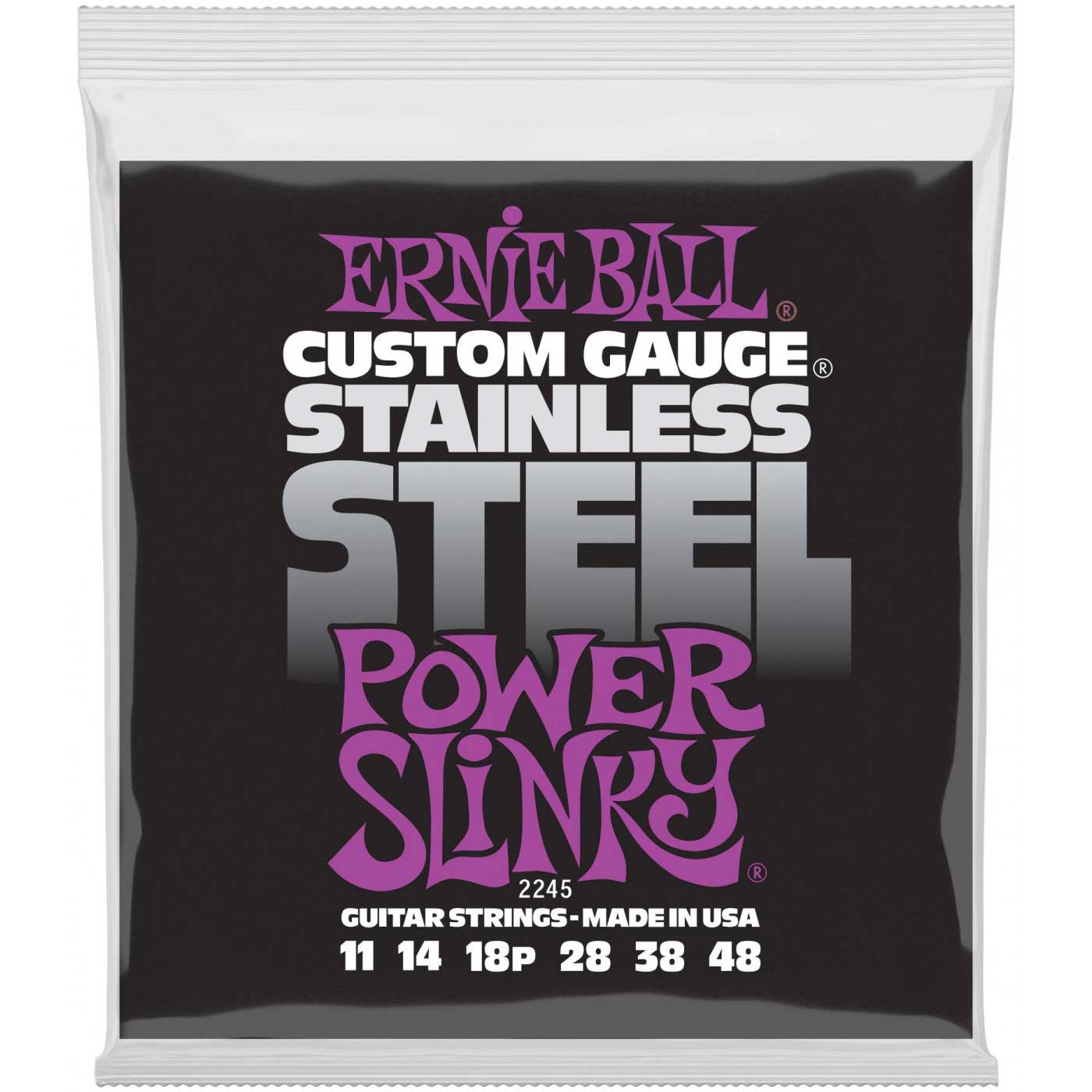 Струны для электрогитары ERNIE BALL 2245 Stainless Steel Slinky Power 11-48