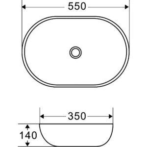 Раковина-чаша BelBagno 55х35 (BB1048) в Москвe