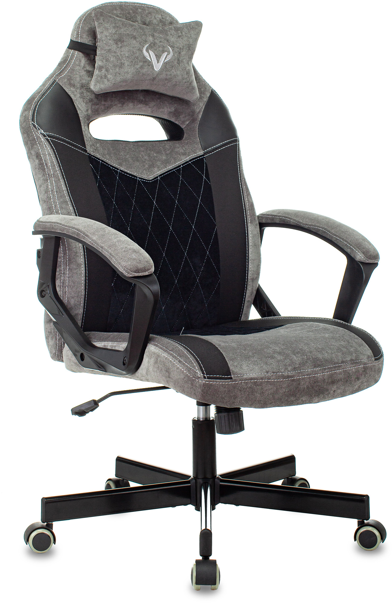 Кресло компьютерное Бюрократ Zombie Viking 6 Knight Fabric серый/черный