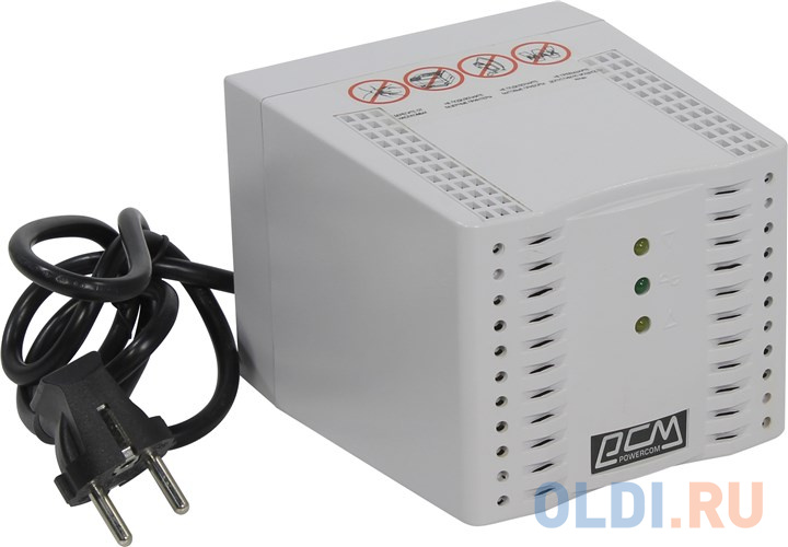 Стабилизатор напряжения Powercom TCA-3000 4 розетки белый