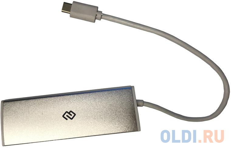 Разветвитель USB Type-C Digma HUB-4U3.0-UC-S 4 х USB 3.0 серебристый