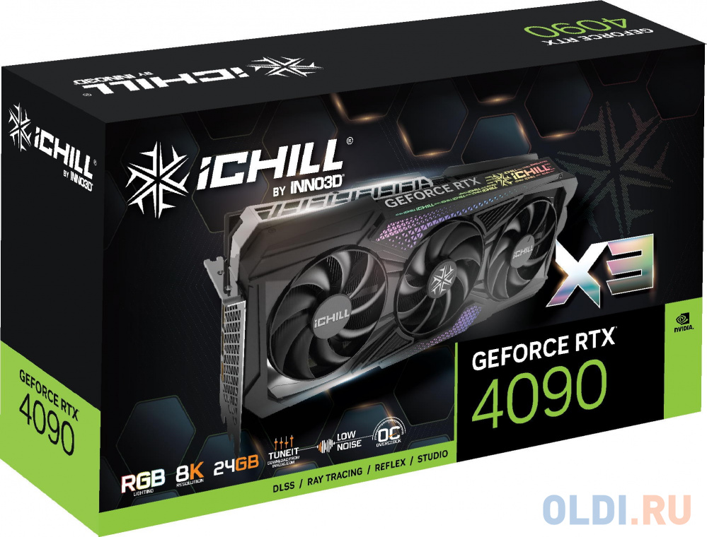 Видеокарта Inno3D nVidia GeForce RTX 4090 iCHILL X3 24576Mb C40903-246XX-1833VA47 в Москвe