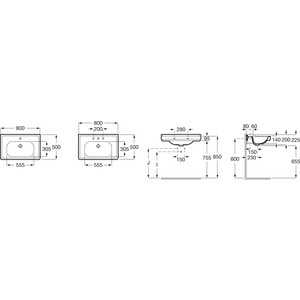 Раковина Roca Carmen 80х50 (3270A0000)