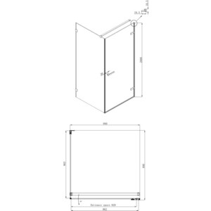 Душевой уголок Ambassador Abner 90x90 с душевой системой Lemark, прозрачный, хром (10011101R, LM7010C)