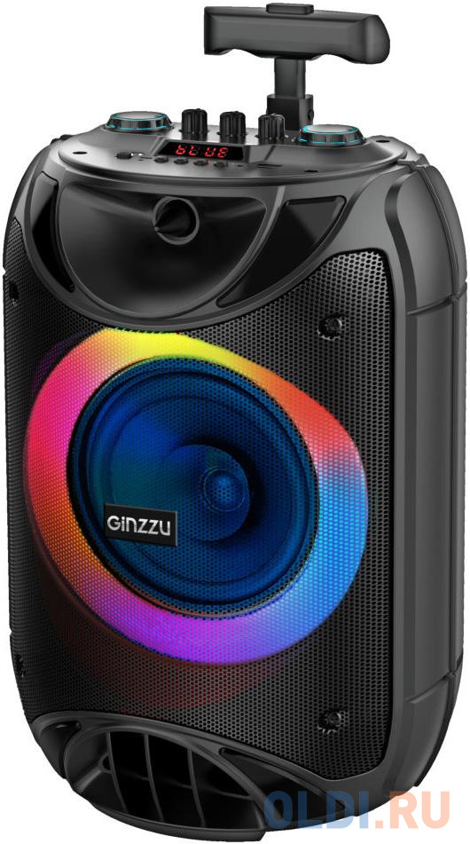 Ginzzu GM-223 {(V5.0), 40Вт, 150Гц- 18кГц, USB-flash, microSD-card, FM-радио, пульт ДУ,  батарея 3,6В/3600мАч, эквалайзер}