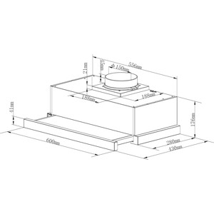 Вытяжка встраиваемая Candy CBT 6020/2X-07