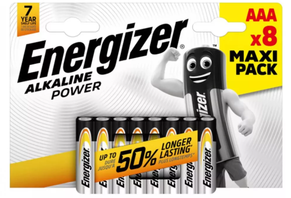 Батарея Energizer Alkaline Power, AAA (LR03), 1.5V, 8 шт. (00-00000427) в Москвe