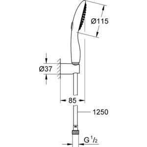 Душевой набор Grohe Power&Soul (27839000) в Москвe