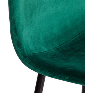 Стул TetChair BREEZE (mod. 4724) / 1 шт. в упаковке, вельвет/металл, Light dark green (изумрудный) HLR56 / черный