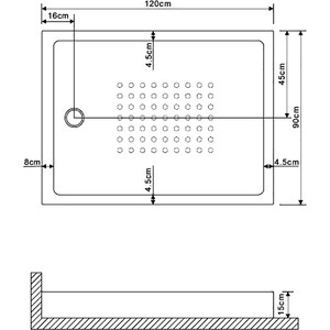 Душевой поддон Grossman Cosmo 120х90 правый (GR-11200920R)