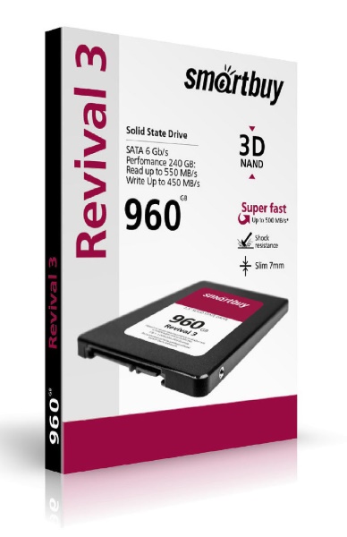 Накопитель SSD SmartBuy Revival 3 960Gb (SB960GB-RVVL3-25SAT3)