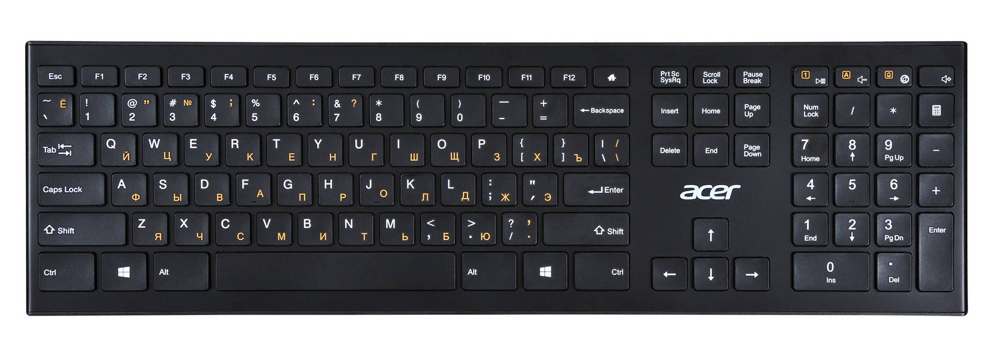 Клавиатура Acer OKR010, русские и английские буквы, черный (zl.kbdee.003)