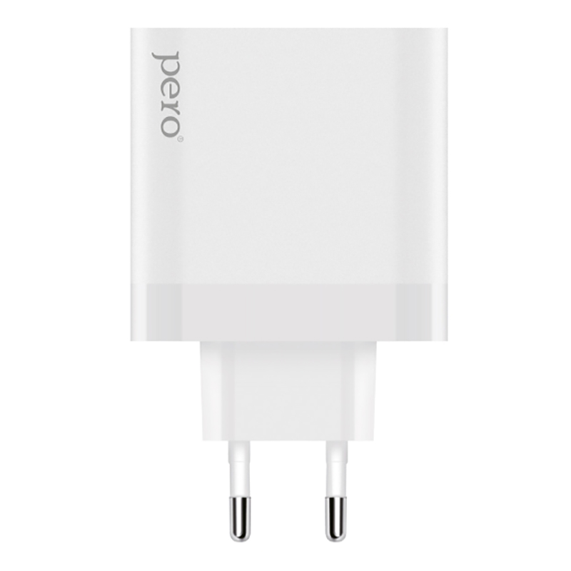 Зарядное устройство Pero TC15 USB-A QC3.0 + USB-C PD 65W White TC15W в Москвe