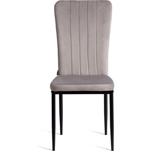 Стул TetChair VERTER (mod. BC577-DC), металл, флок, 41 х 52 х 95 см, Light grey (светло-серый) HLR14 / черный (21248)