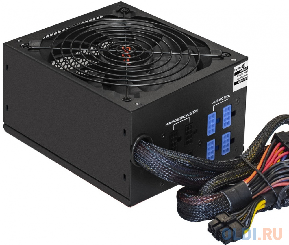 Блок питания 650W ExeGate 650PPX (ATX, APFC, SC, КПД 80% (80 PLUS), 14cm fan, 24pin, (4+4)pin, PCIe, 5xSATA, 4xIDE, FDD, Cable Management, кабель 220V в Москвe