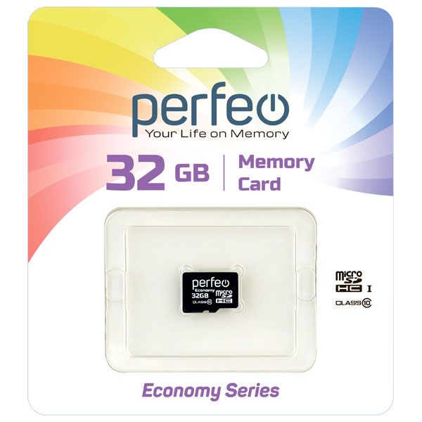 Карта памяти Perfeo microSDHC Class 10 32GB (PF32GMCSH10ES)