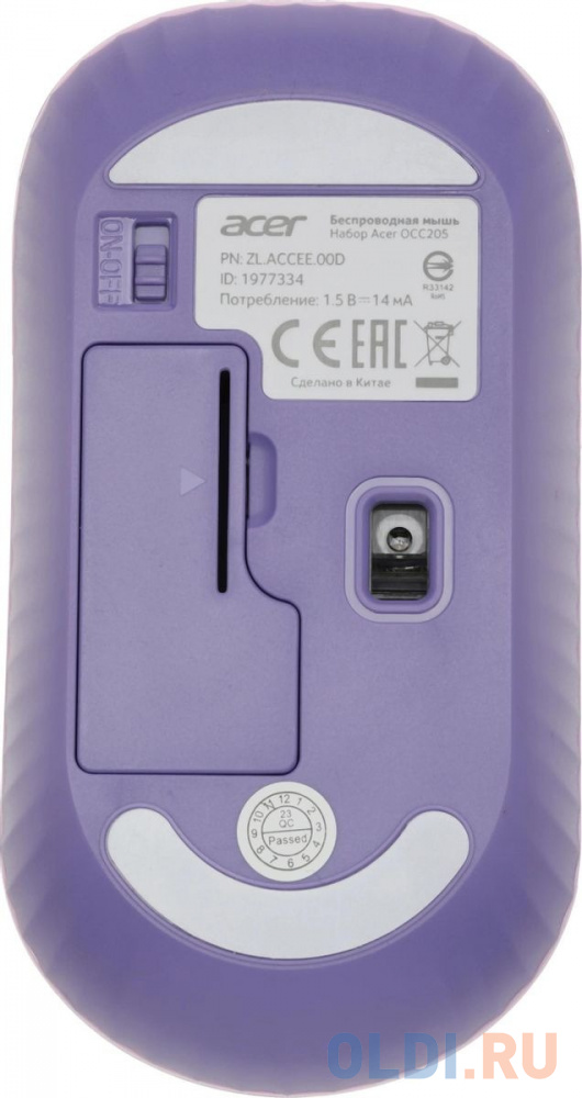 Клавиатура+мышь Acer OCC205 Wireless Purple в Москвe