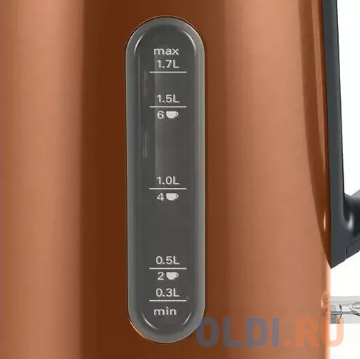 Чайник электрический Bosch TWK4P439 2400 Вт коричневый 1.7 л металл/пластик