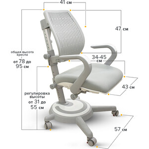 Кресло Mealux Ergoback G Y-1020 G обивка серая однотонная в Москвe