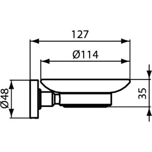 Мыльница Ideal Standard IOM черный матовый (A9122XG)