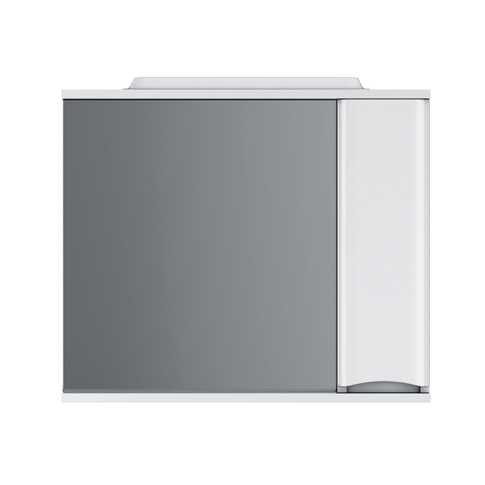 Зеркало, частично-зеркальный шкаф, 80 см AM.PM Like M80MPR0801WG, с подсветкой, правый, цвет: белый, глянец, шт