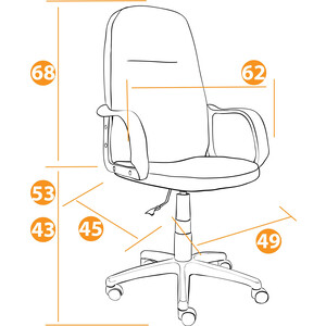 Кресло TetChair Leader ткань, черный TW-11