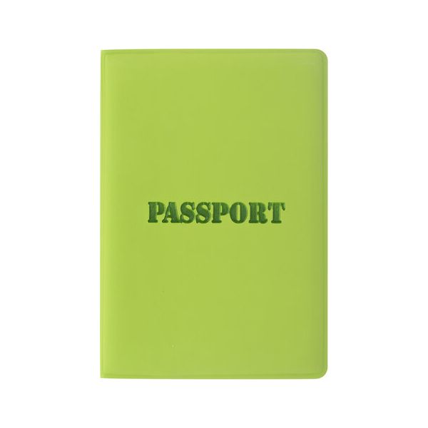 Обложка для паспорта STAFF, мягкий полиуретан, "ПАСПОРТ", салатовая, 237607 (5 шт.)