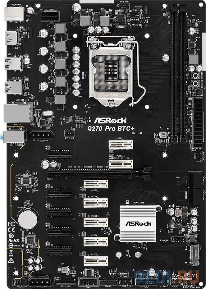 Материнская плата ASRock Q270 PRO BTC+ в Москвe