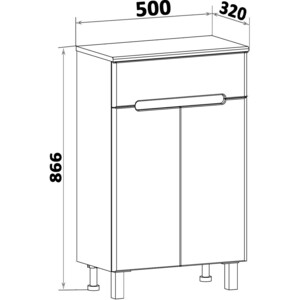 Комод Runo Парма 50 белый (00-00001050) в Москвe