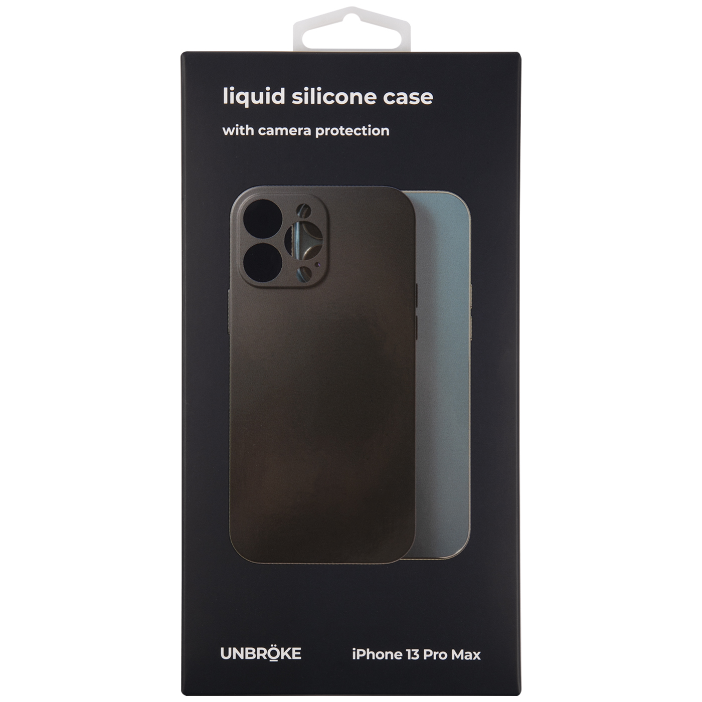Чехол накладка UNBROKE liquid silicone case MagSafe support для iPhone 13 Pro Max, черная