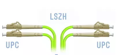Патч-корд оптический SNR LC/UPC-LC/UPC, LC/UPC-LC/UPC, многомодовый, 50/125, OM3, двойной, 3м, зеленый (SNR-PC-LC/UPC-MM5-DPX-3m (2,0))