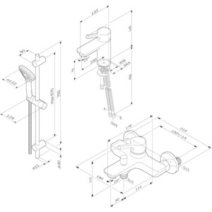 Комплект смесителей Am.Pm X-Joy S набор 3 в 1 (F40985B00)