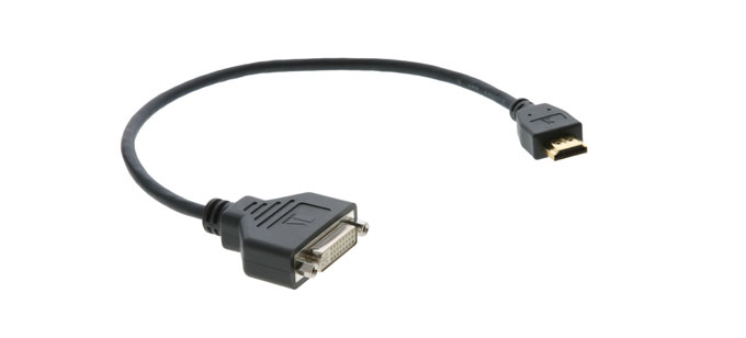 Переходник (адаптер) HDMI(19M)-DVI-I(29F), черный Kramer ADC-DF/HM (99-9497110)
