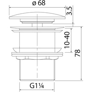 Донный клапан IDDIS Optima Home черный матовый (OPHBM00i88)