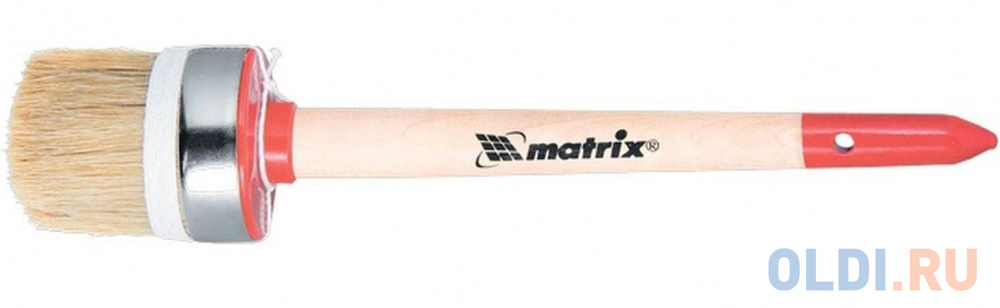 Кисть круглая Профи №10 (40 мм), натуральная щетина, деревянная ручка// MTX