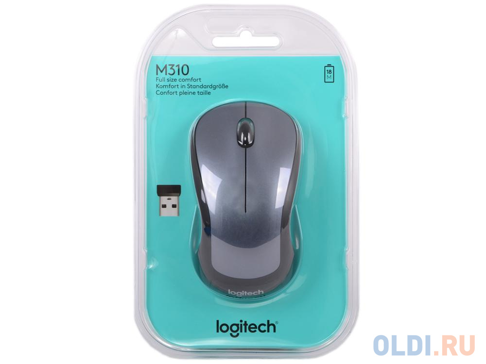 Мышь (910-003986) Logitech Wireless Mouse M310 Silver в Москвe