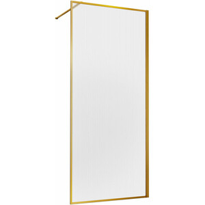 Душевой уголок Vincea Walk-In HP Art 90х120-70 брашированное золото, стекло рифленое (VSW-1HP900FLBG)