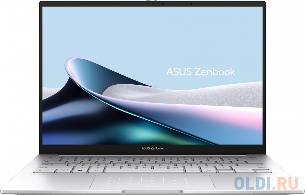 Ноутбук ASUS Zenbook 14 OLED UX3405MA-QD613 Intel Core Ultra 5 Processor 125H/16Gb/SSD512GB/14&amp;quot;/OLED/FHD/NoOS/Foggy Silver (90NB11R2-M010C0)