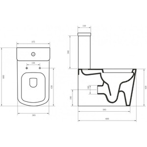 Унитаз-компакт безободковый BelBagno Albano тонкое сиденье микролифт (BB120CPR, BB120T, BB10150SC)