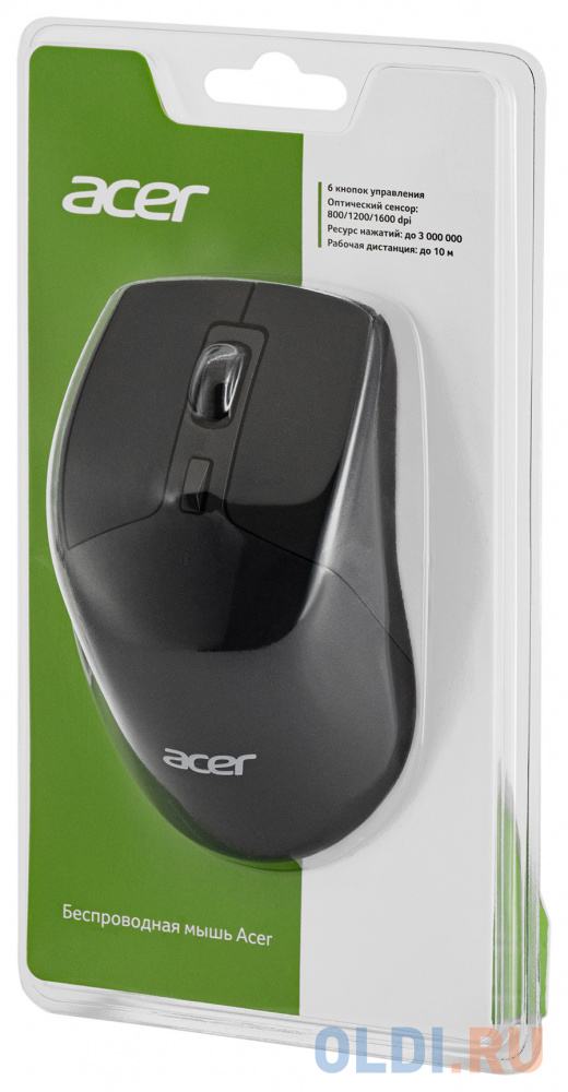 Мышь беспроводная Acer OMR150 чёрный USB + радиоканал