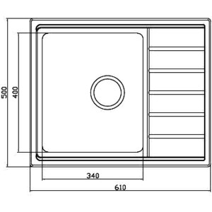 Кухонная мойка Seaman Eco Roma SMR-6150A.0 без отверстий в Москвe