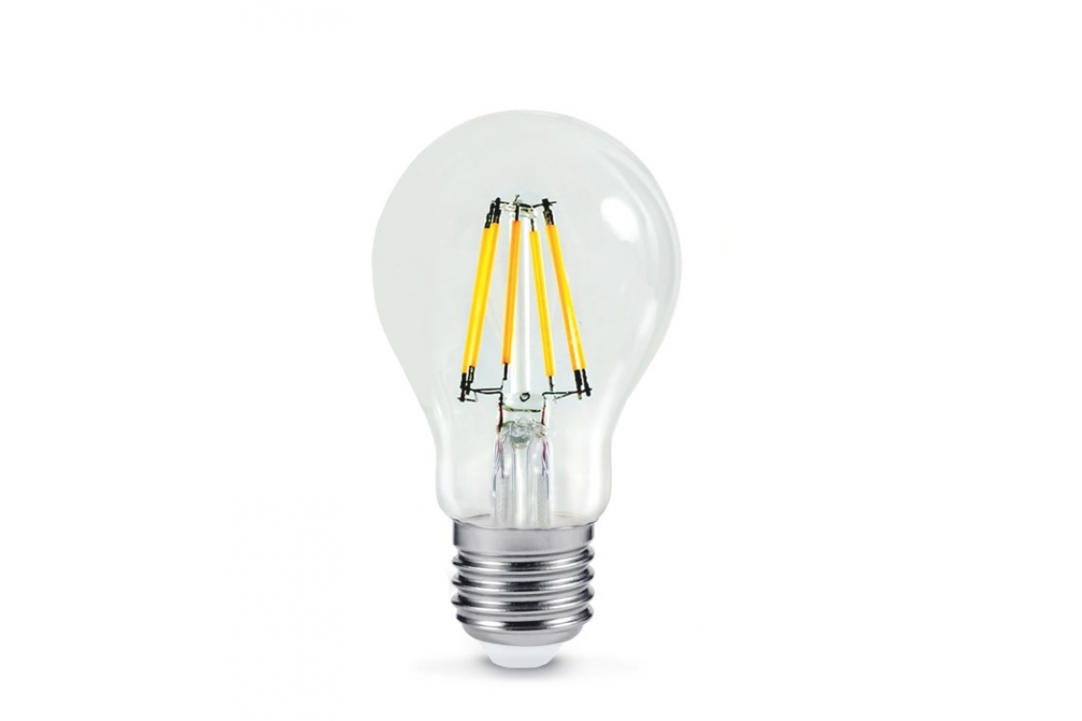Лампа светодиодная E27 груша/A60, 11Вт, 4000K / белый, 990лм, филаментная, IN HOME LED-A60-deco (4690612026145)