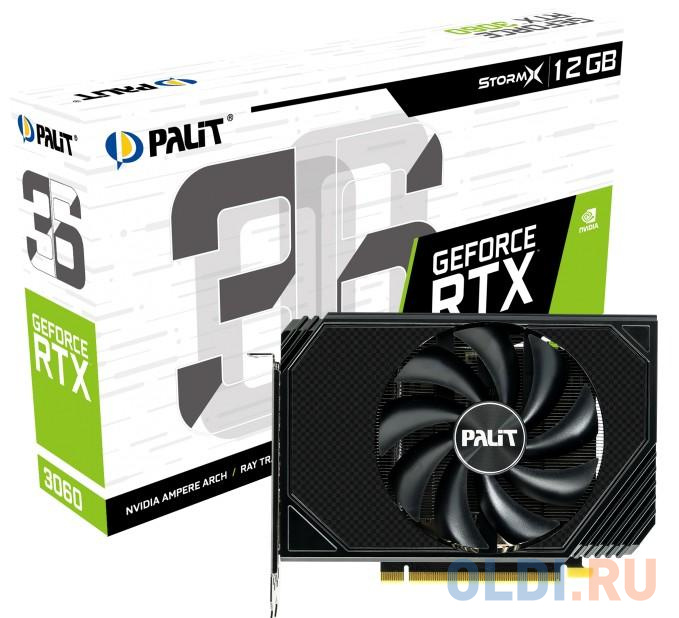 Видеокарта Palit nVidia GeForce RTX 3060 StormX LHR 12288Mb NE63060019K9-190AF