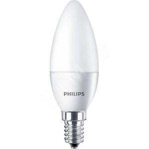 Лампа светодиодная E14 свеча/B35, 6.5Вт, 2700K / теплый свет, 620лм, Philips (929001886507/9290022742/8718696816851)