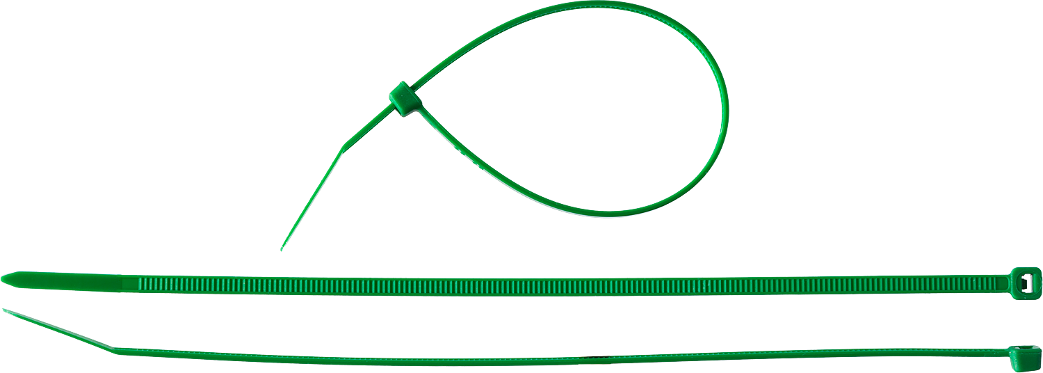 Стяжка ЗУБР КС-31, 3.6мм x 200мм, 100шт., нейлон, зеленый (309060-36-200)