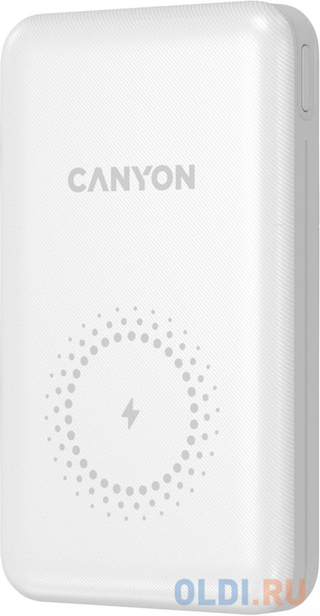 Внешний аккумулятор Power Bank 10000 мАч Canyon CNS-CPB1001W белый