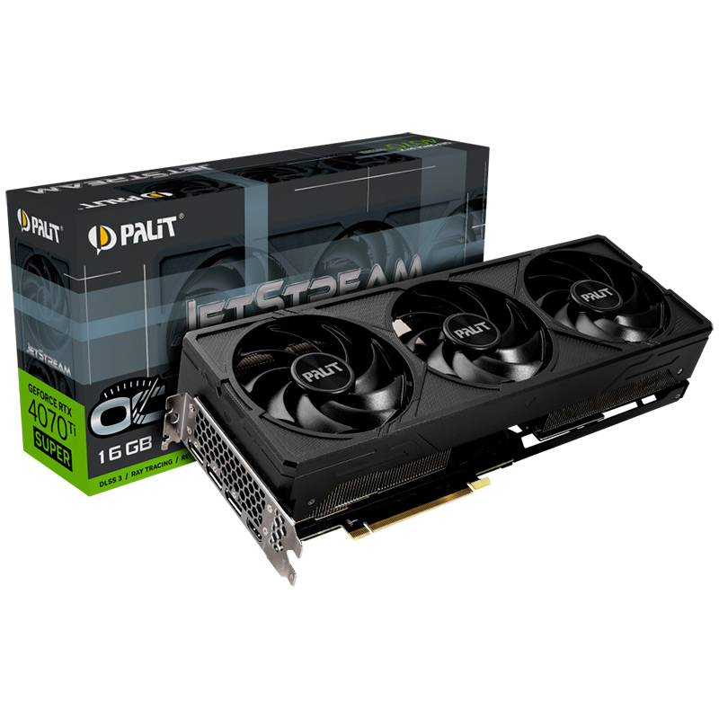 Видеокарта Palit GeForce RTX 4070Ti Super JetStream OC 16Gb 2340MHz PCI-E 4.0 16384Mb 21000MHz 256-bit HDMI 3xDP NED47TSS19T2-1043J в Москвe